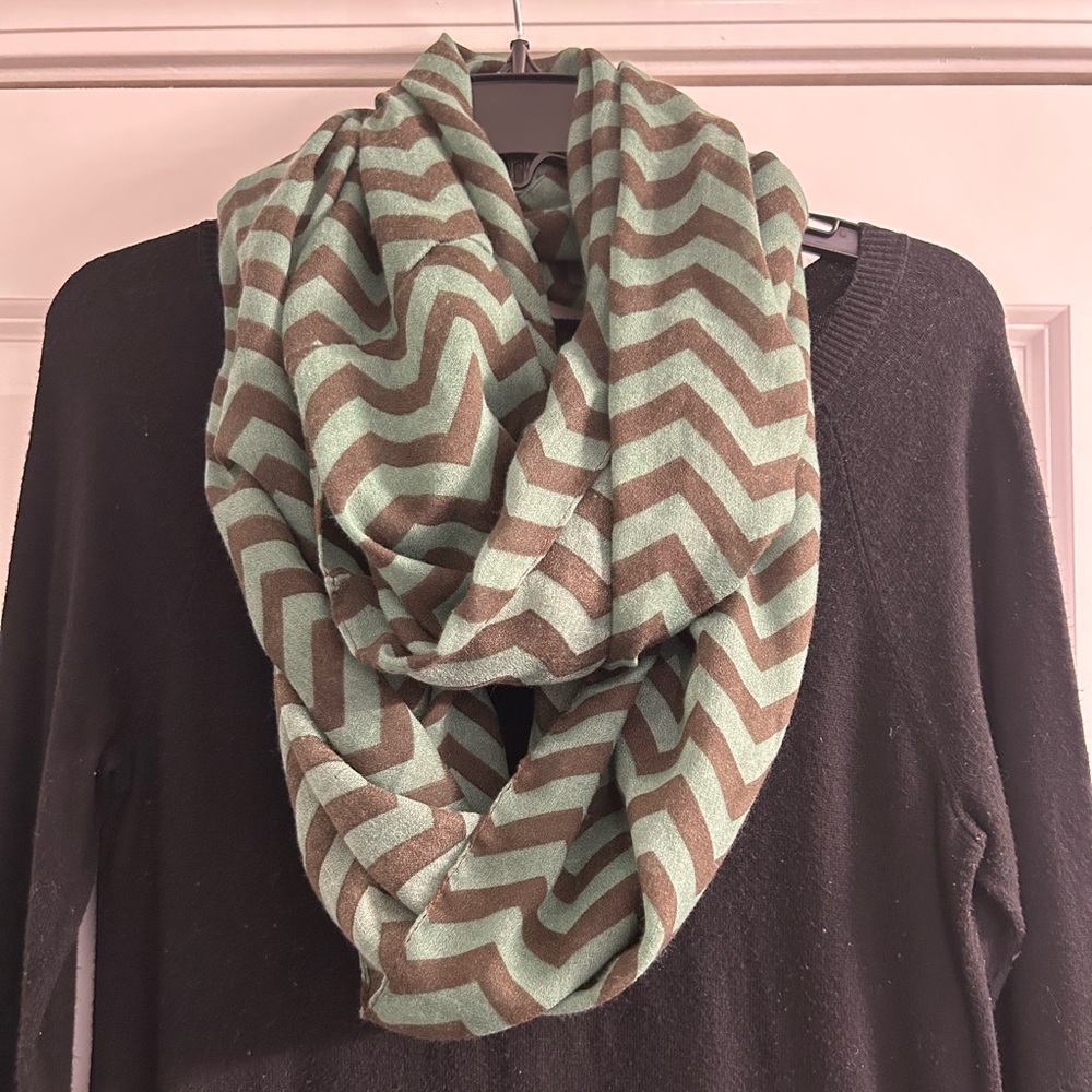 Chevron Pattern Infinity Scarf